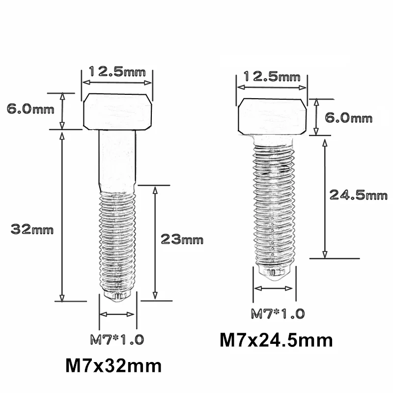 6AL4V класс 5 (TC4) титановые болты M7 x 24 32 мм для BBS Bentley Jaguar кованый винт из двух частей - Фото №1