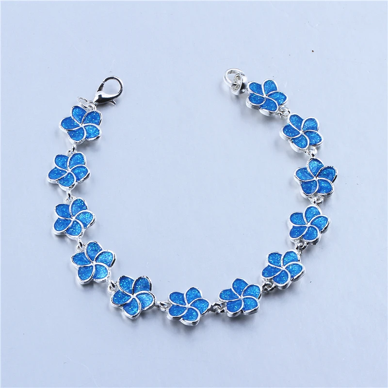 New Silver Bracelet Temperament Women's Wild Rose Inlaid Imitation Opal Chain | Украшения и аксессуары
