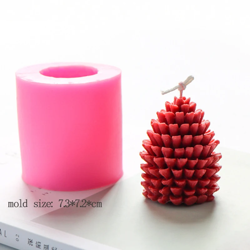 Рождественская форма в виде соснового конуса для изготовления свечей