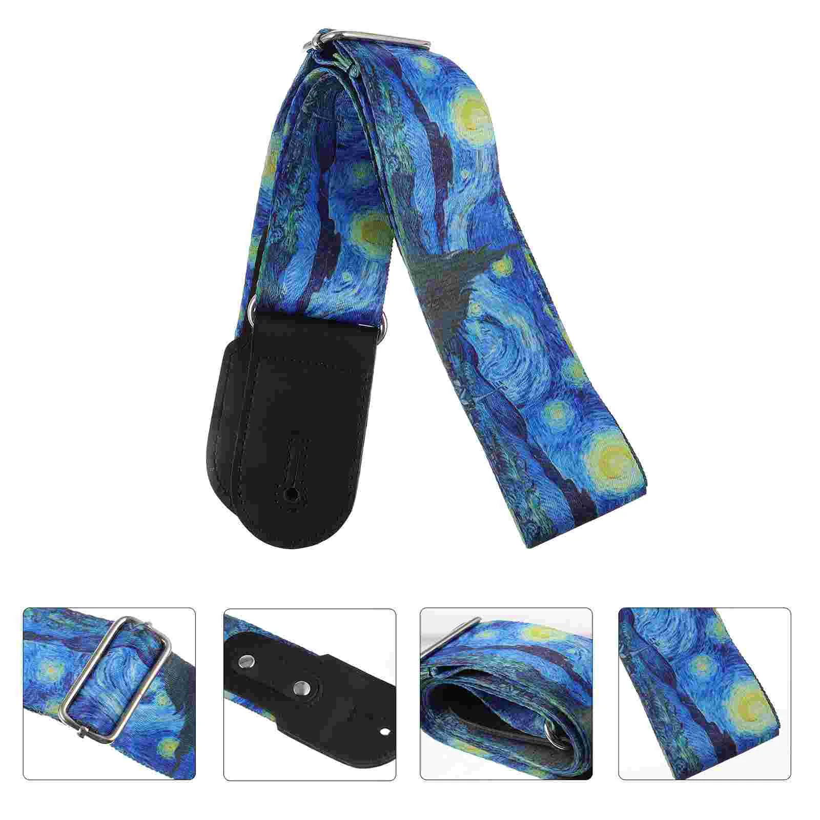 

Ремешок для акустической гитары, хлопковый кожаный наконечник, наплечный ремень, инструмент, аксессуар