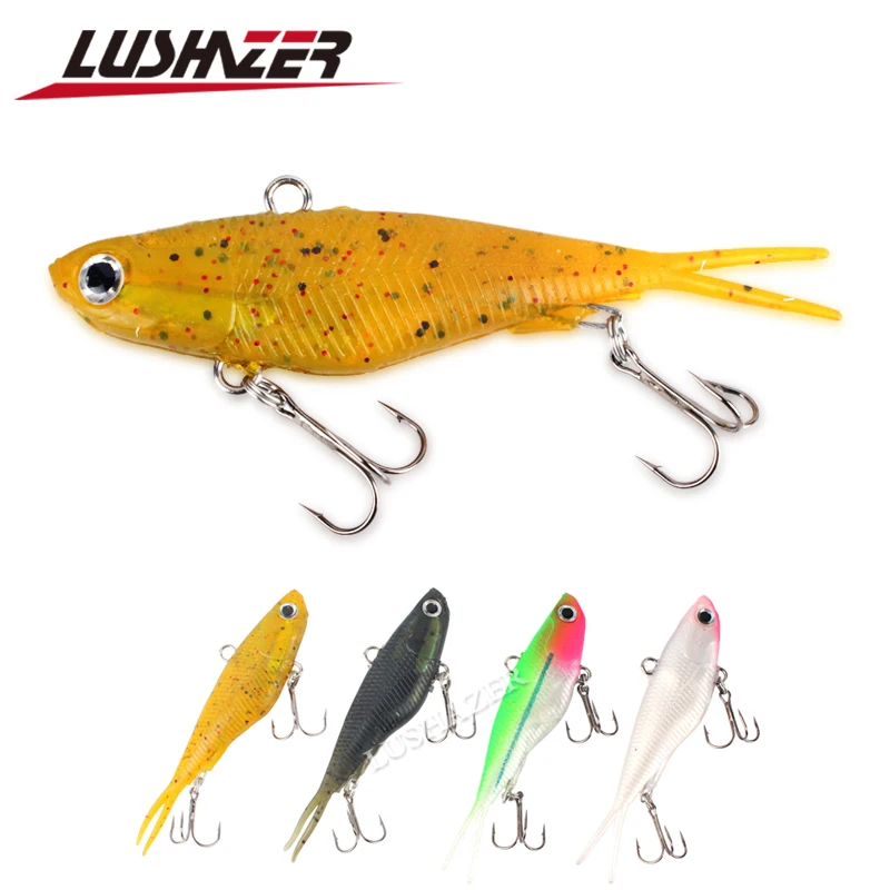 LUSHAZER 2 шт./лот TPR мягкая рыболовная приманка 20 г 36 VIB isca мягкие приманки pesca