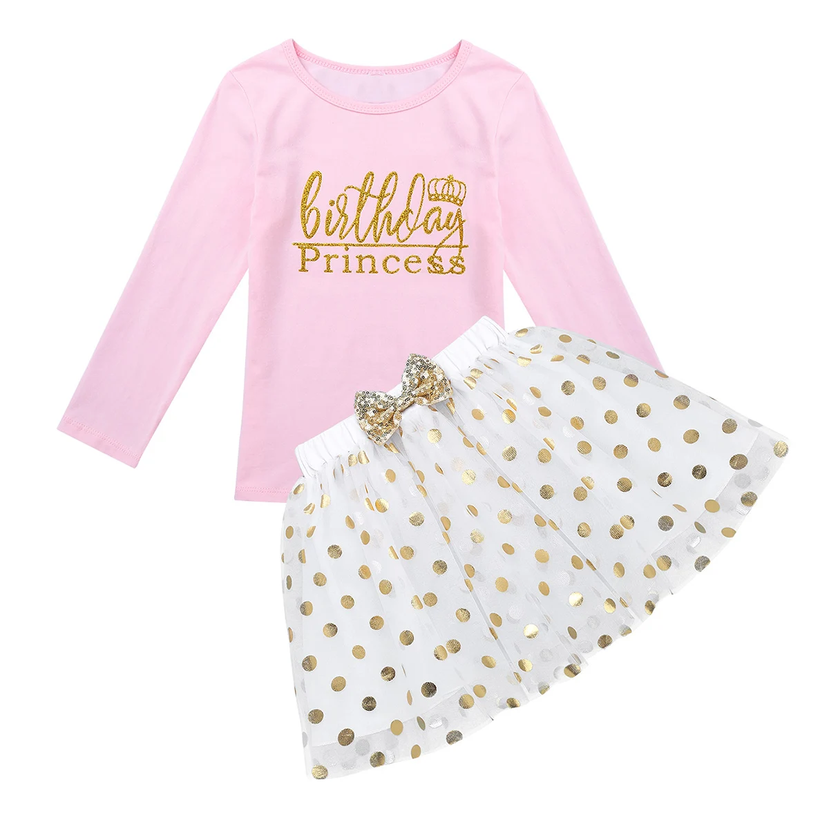 Комплект из двух предметов для маленьких девочек рубашка с длинным рукавом и