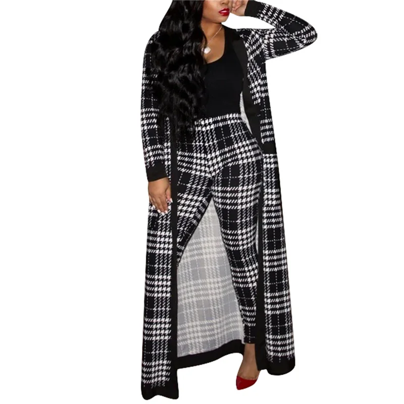 

Women Casual Two-piece Clothes Set Long Sleeve Printing Cardigan + Leggings White/ Army Green/ Grey/ Black/ Multicolor