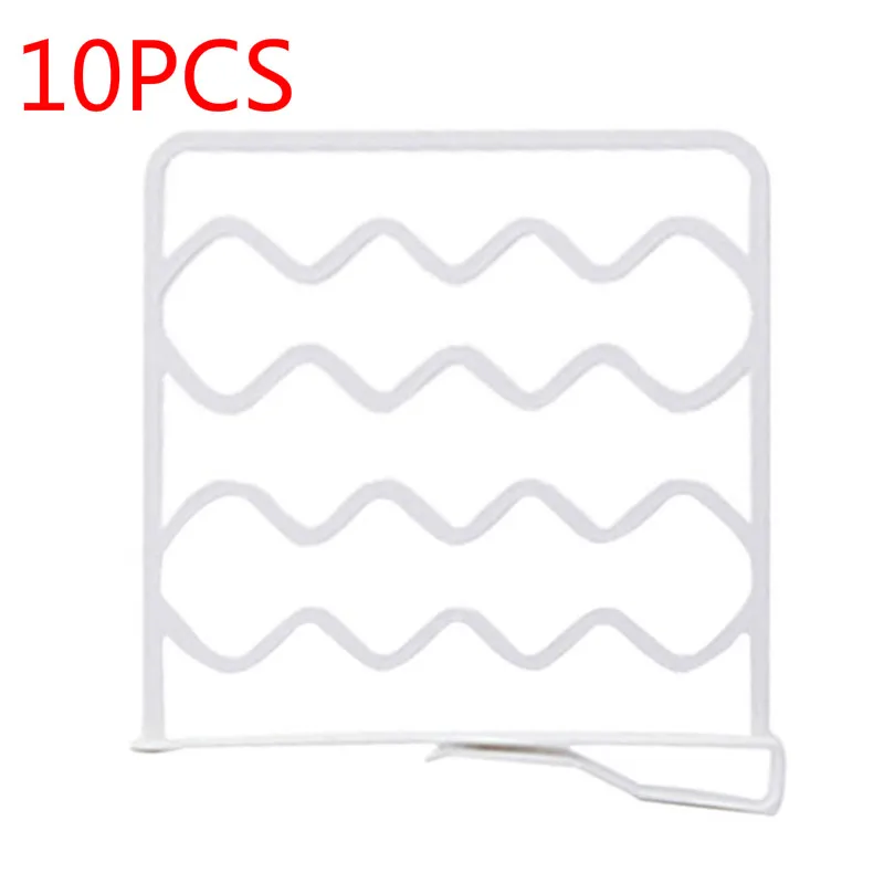 10PCS White 1/2/4/10 шт. разделители полки шкафа перегородки разделители одежды проволочные стеллажи для хранения Органайзер высокого качества для дома - Цвет: 10PCS White