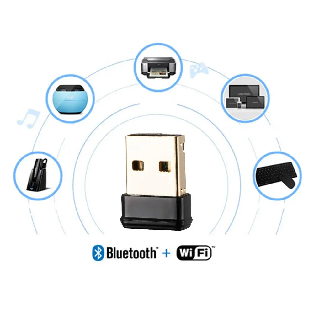 Новый BT4.0 150 м мини usb Wi Fi Bluetooth двойная функция беспроводная сетевая карта для