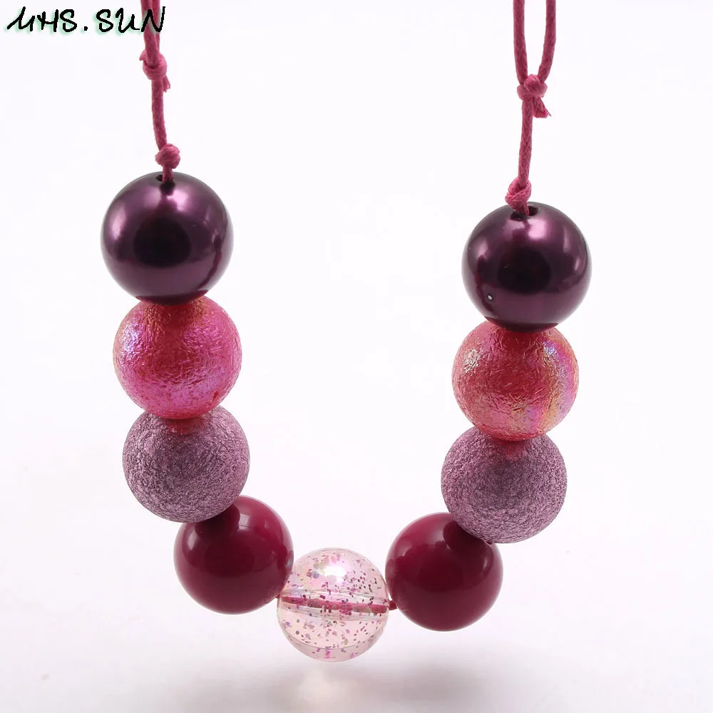 Новинка детское ожерелье MHS.SUN с крупными бусинами украшение сделай сам для