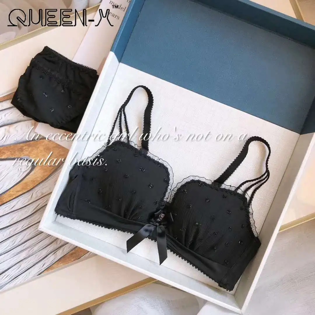 

bras for women bra push up lace bralette Cotton Lace Seamless Push Up Three Quarters(3/4 Cup) Adjusted-straps black bra