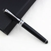 jinhao 750 matte black with silver trim 0 5mm nib fountain pen stationery schooloffice writing metal pen