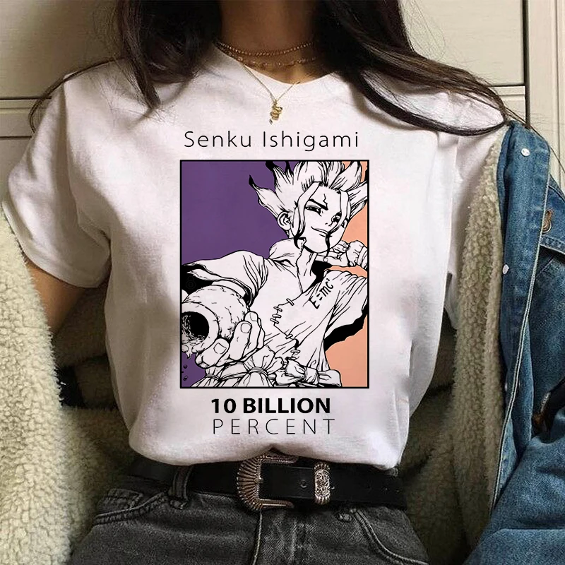 

Cotton Dr. Stone Stone Wars Anime Comics Cartoon Manga Top Oversized Tee Female/Man T-Shirt Printed Streetwear Graphic t shirt