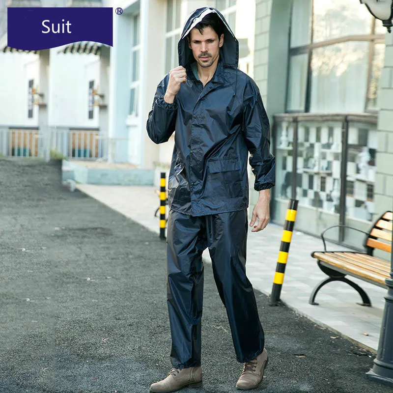 Длинный дождевик для мужчин и женщин куртка с разрезом взрослых мотоциклетный