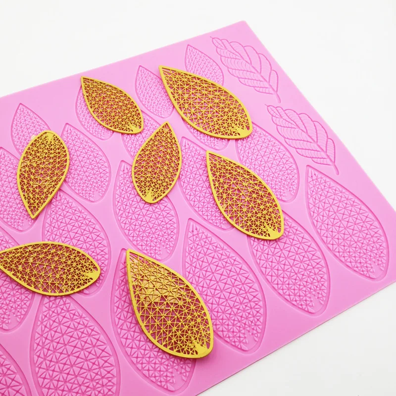 Большой размер Фэнтези Цветок лепесток и листья Торт Силиконовый коврик