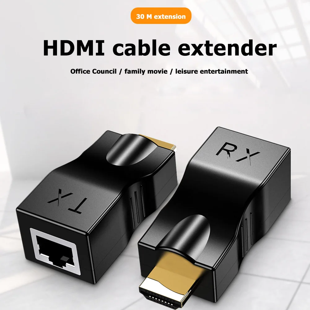 HDMI Сетевой удлинитель до 30 м Ethernet кабель приемник Plug Play без драйвера программного