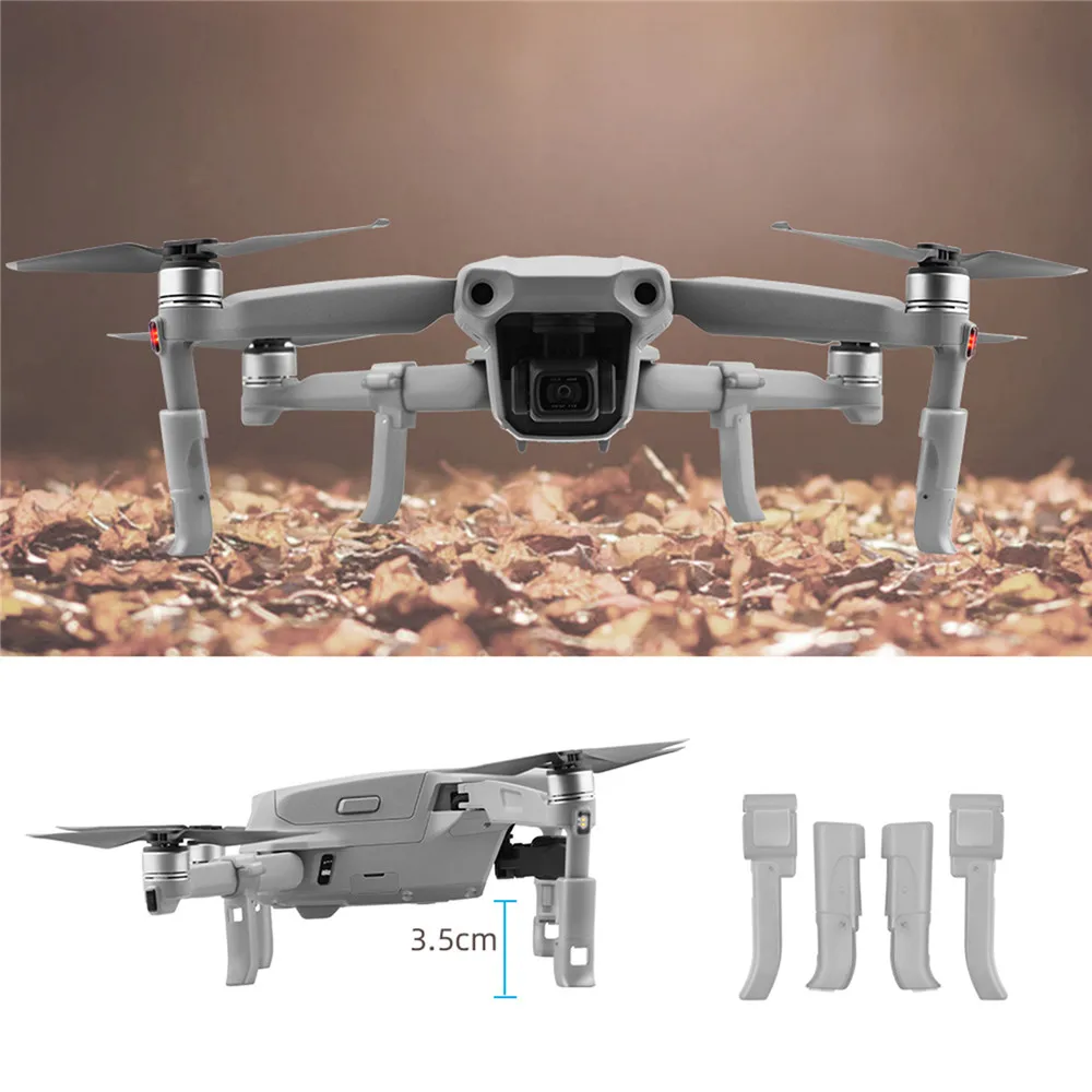 

1 set Extended Landing Gear Foldable Heightened Leg Support Protector for DJI Mavic Air 2 Drone Landing Gear Accessories