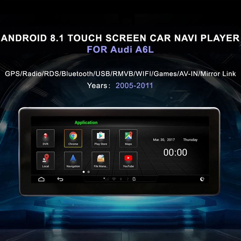 Автомобильный мультимедийный плеер для A6 Android 8 1 4 + 64 ГБ GPS навигация|Видеозеркало