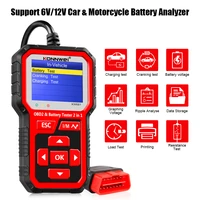 konnwei kw681 6v 12v car motorcycle battery tester auto diagnostic tool 2 in 1 2000 cca car obd2 scanner full obd 2 functions