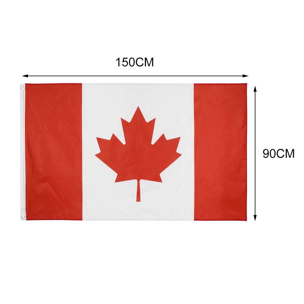 

90x150cm Canada National Flag Red Maple Leaf Canadian Hanging Flags Banner Polyester Flag Home Party Festival Decorations