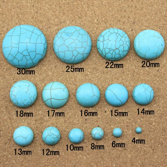 Бусины из натурального камня голубого бирюзового кабошона 8 6 10 мм круглые бусины