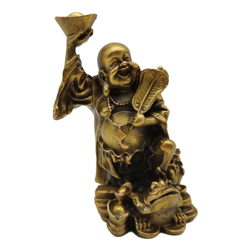 

LaoJunLu Brass Golden Toad Ingot Buddha Imitation antique bronze masterpiece collection of solitary Chinese traditional style