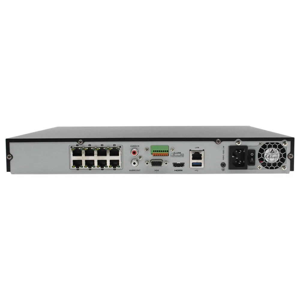 Hikvision DS-7608NI-I2/8P 8CH 4K NVR поддерживает 2HDDs сетевой видеорегистратор с разрешением до 12
