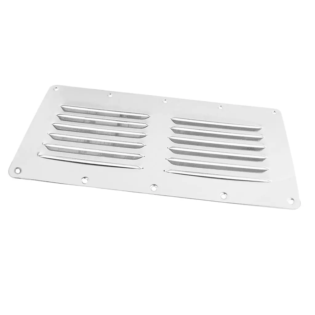 

316 Stainless Steel 115 x 231 mm/4.5 x 9.1 inch Air Vent Louvre Ventilation Grill Plate, Boat Yacht Deck Hardware