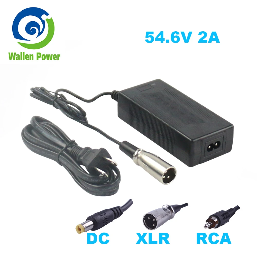 

54.6V2A Battery Charger Wheelchair Charger Golf Cart Charger Electric Scooter XLR Metal Connector Ebike Charger For 48V Battery