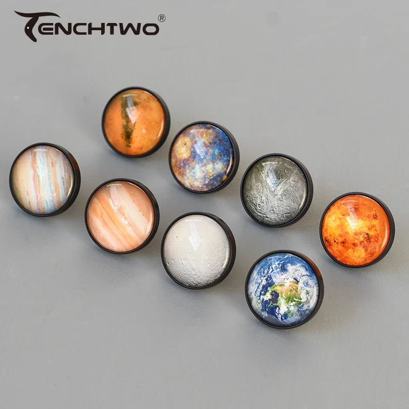 Мебельные ручки TENCHTWO с изображением планеты черные медные для кухонного шкафа