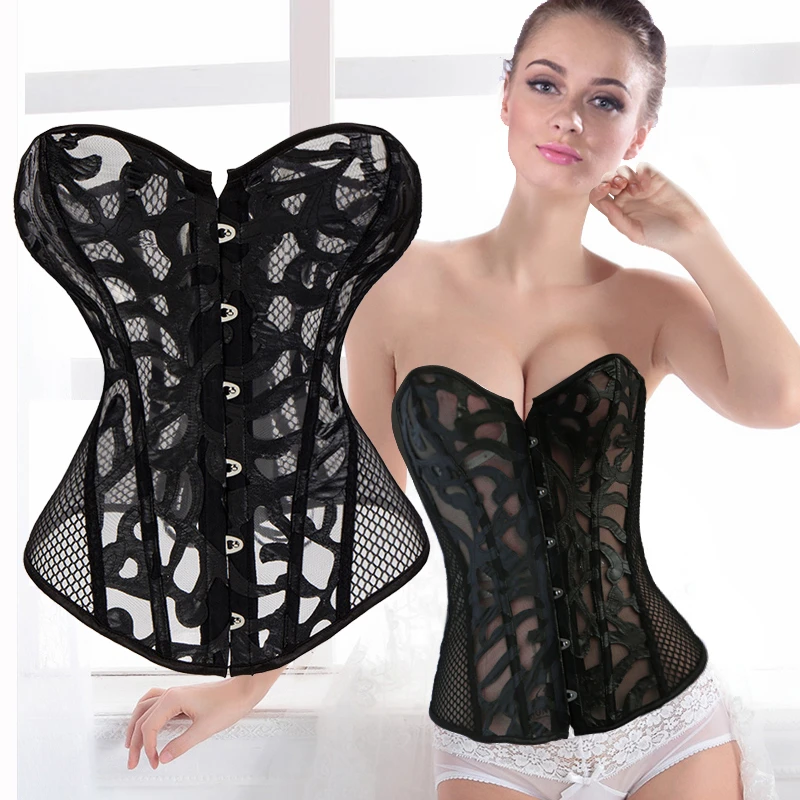 Корсет женский кружевной в готическом стиле пикантное нижнее белье для бюстье