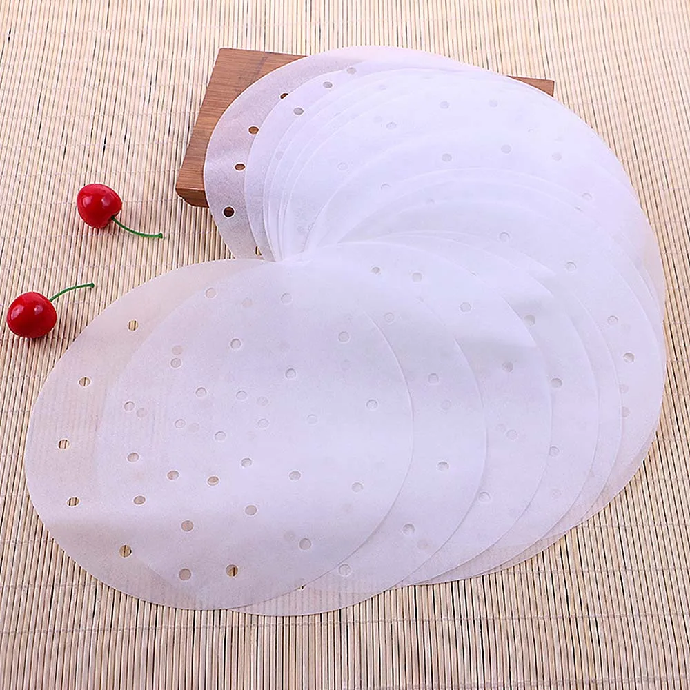 50/100 шт бамбуковая корзина пароварка бумага для кухни Бамбуковая Пароварка