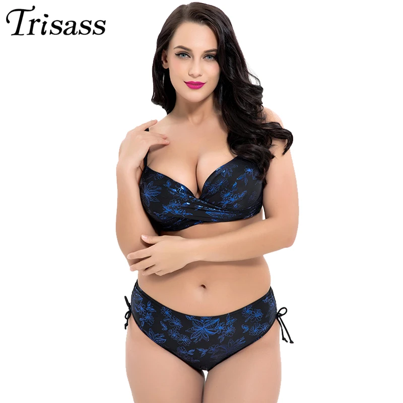 Купальник LEBESI Женский размера плюс пуш-ап на косточках с принтом | Женская одежда