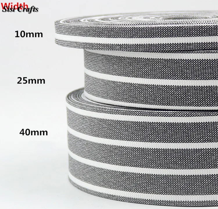 Хлопковая лента для рукоделия Сиси качественная полосатая корсажная 10 25 40 мм
