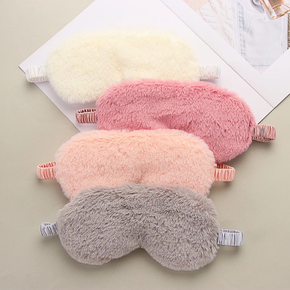 Лидер продаж модные мягкий милый плюшевый чехол для глаз маска сна из