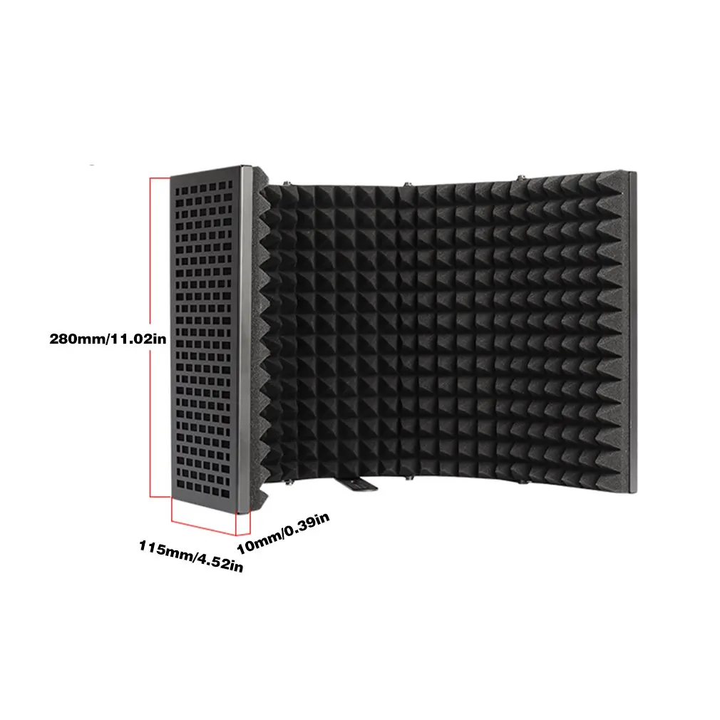 

Five-door Sound Insulation Cover Microphone Wind Screen Blowout Net Sound Absorption Cover Noise Reduction Absorption Cover