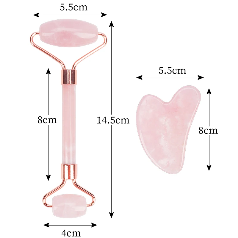 2 шт. Нефритовый массажный ролик для лица и шеи | Красота здоровье