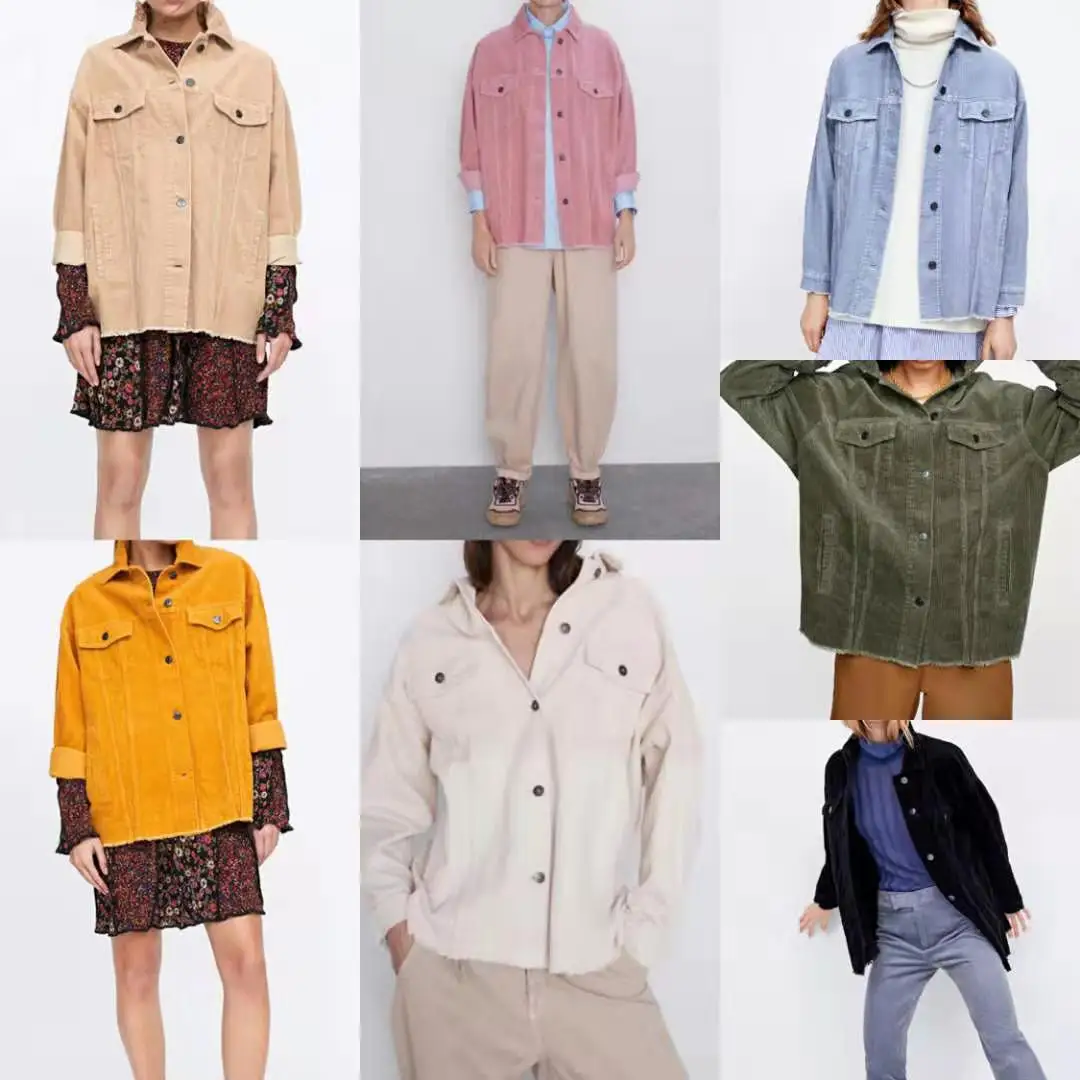 Женский европейский бойфренд Повседневный свободный вельветовый с длинным