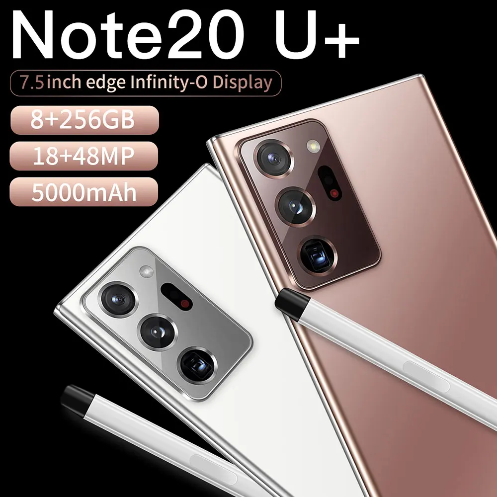 

Smartphone Global Version Note20U+ 7.5-inch Telephone 16GB+512GB Smart Phone Android 10.0 4G/ 5G Mobile Phone