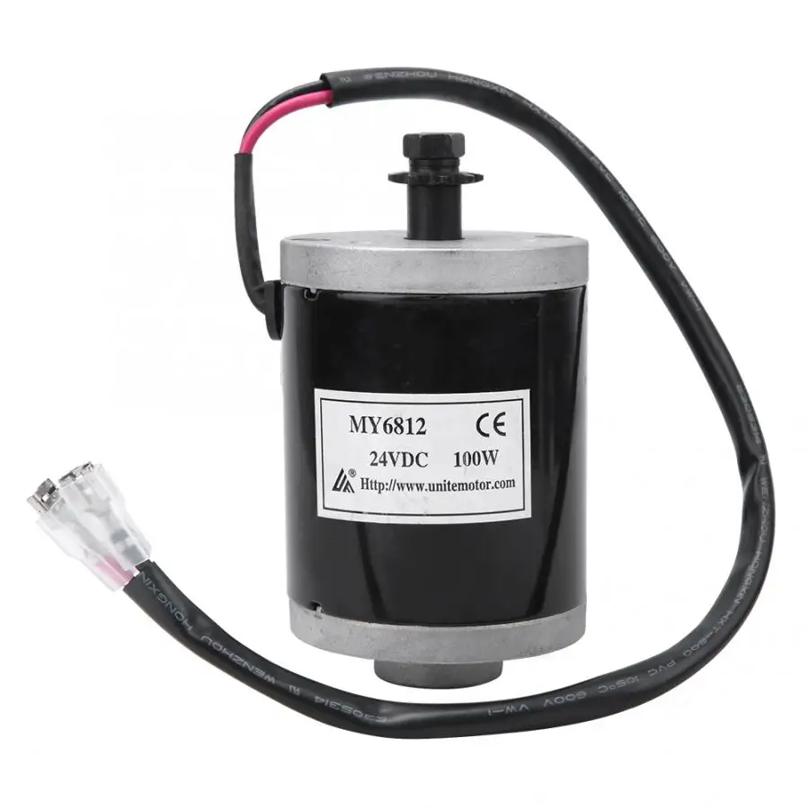 MY6812 DC 24v 100w Прочный 3675 RPM высокоскоростной небольшой мотор щетки с Ременным Шкивом