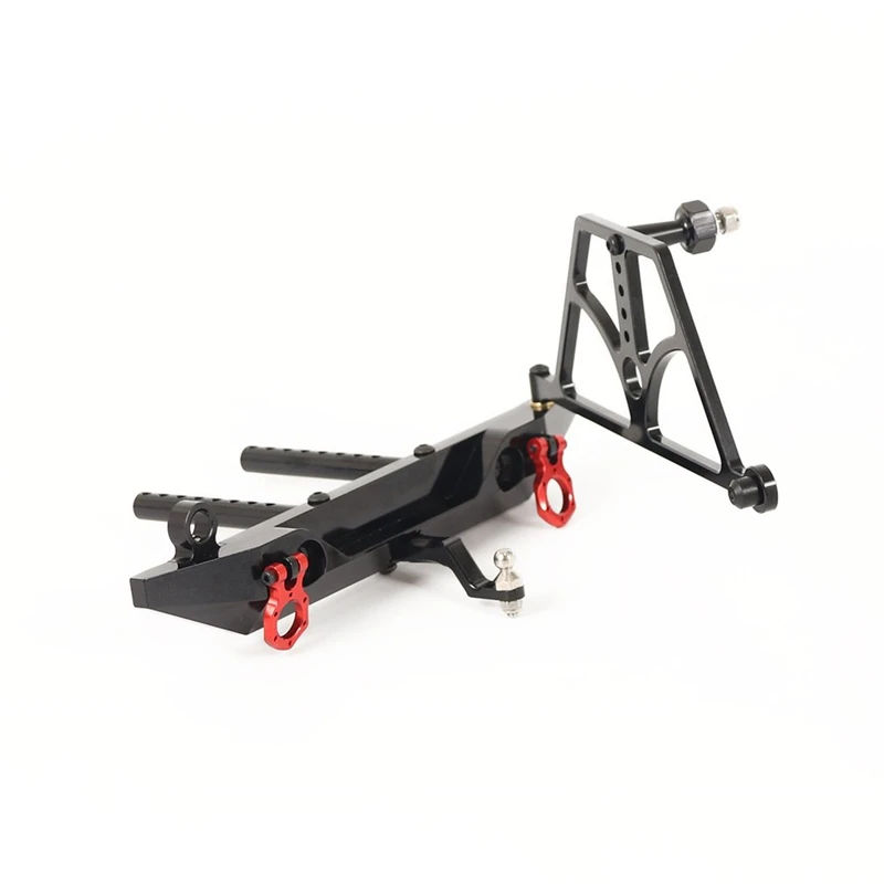 

Metal Rear Bumper Spare Tire Holder with Tow Hook Led Light for 1/10 RC Crawler Traxxas TRX4 D90 Axial SCX10