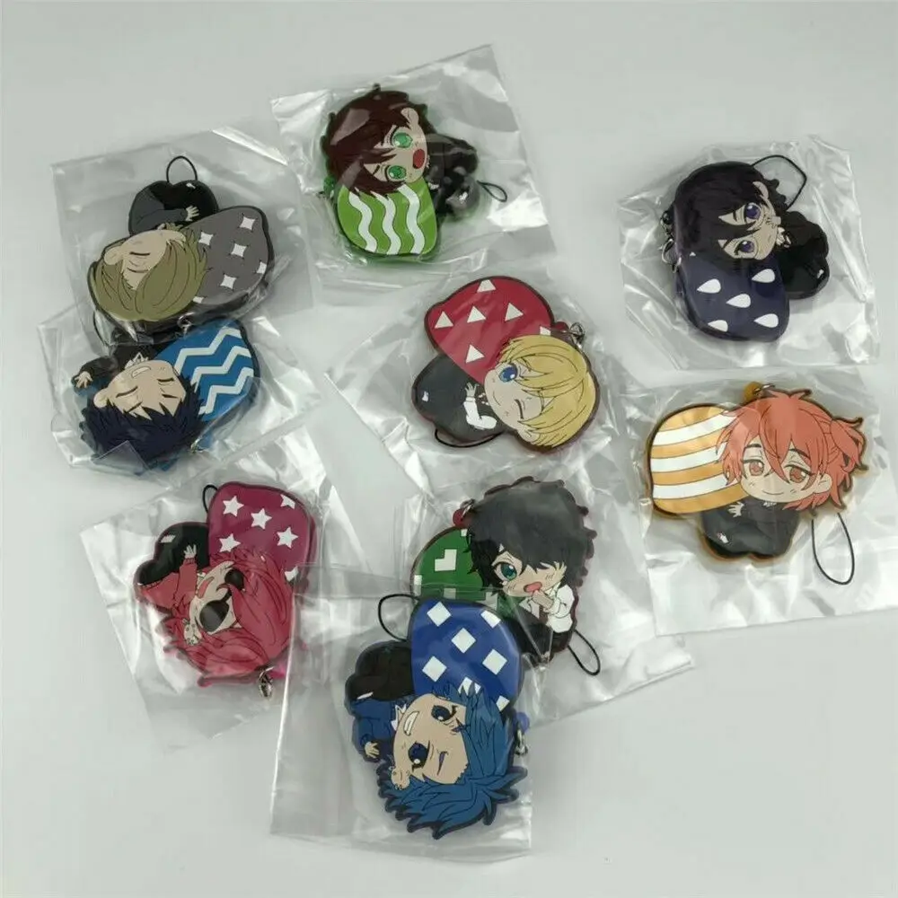 

Anime Yarichin Bitch-bu Rubber keychain Key Ring Race Straps cosplay