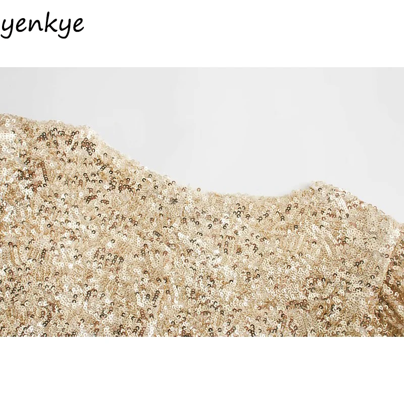 

Fashion Women V Neck Short Sleeve Sequin Dress Draped Bodycon Mini Sexy Dress Female Party Christmas Dress vestido OZZ9770