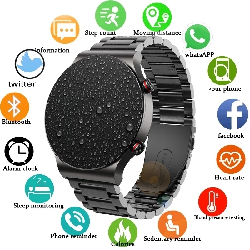 YABOLI 2021 Smart Watch Men Watches Heart Rate Monitor Bluetooth Call TWS Headset Music Sport Smartwatch For Samsung Huawei