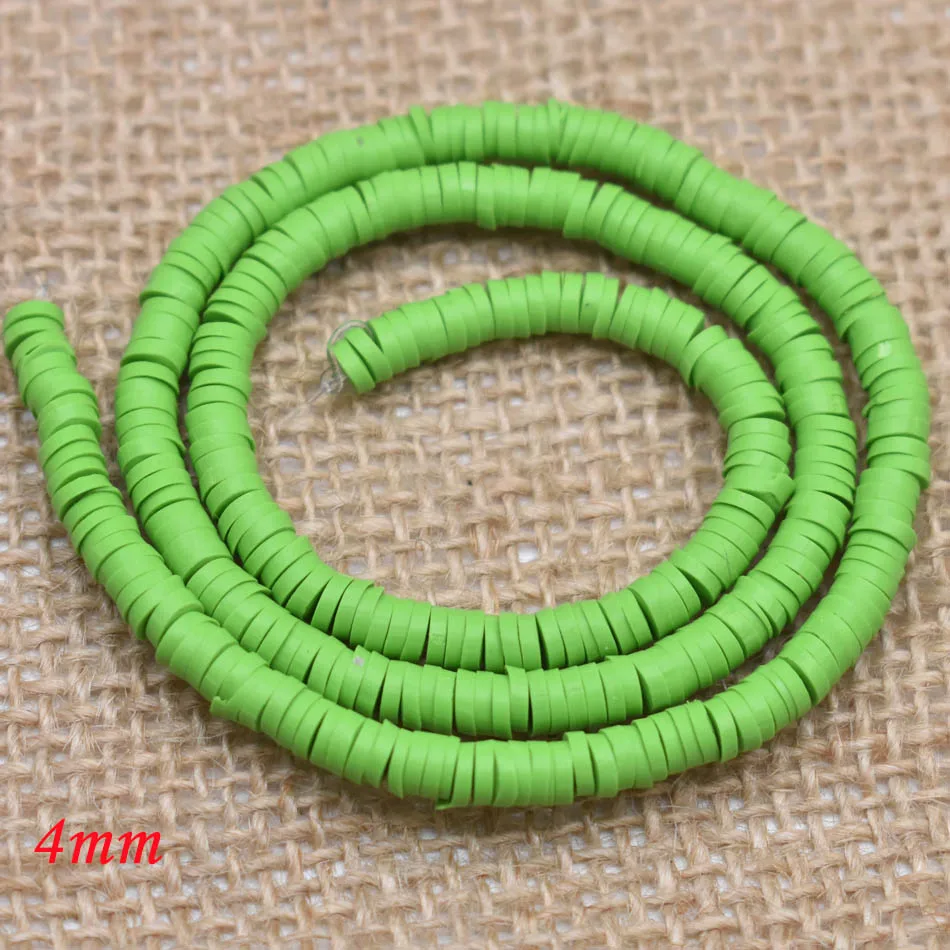 18-4mm 4x1 мм, плоские круглые бусины ручной работы круглая Полимерная глина Fimo чипованный диск свободные бусины для DIY для изготовления украшений ожерелья браслет Поиск - Цвет: 18-4mm
