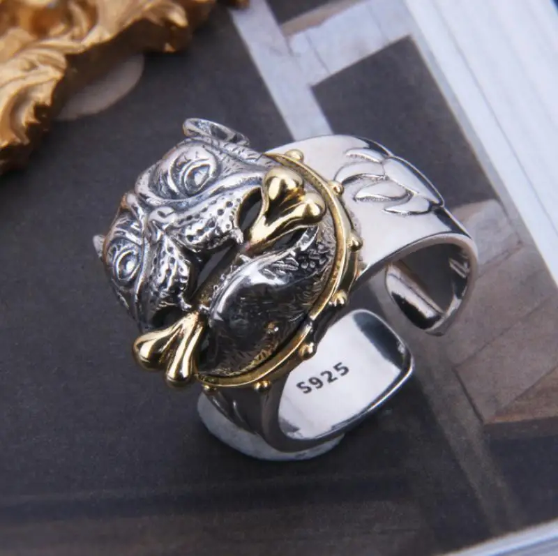 Модное индивидуальное Латунное Открытое кольцо для мужчин со знаками Зодиака
