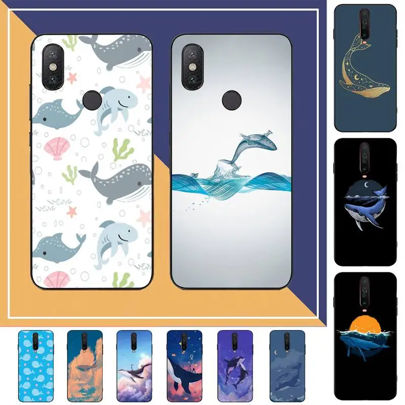

FHNBLJ whale Phone Case for Redmi Note 8 7 9 4 6 pro max T X 5A 3 10 lite pro