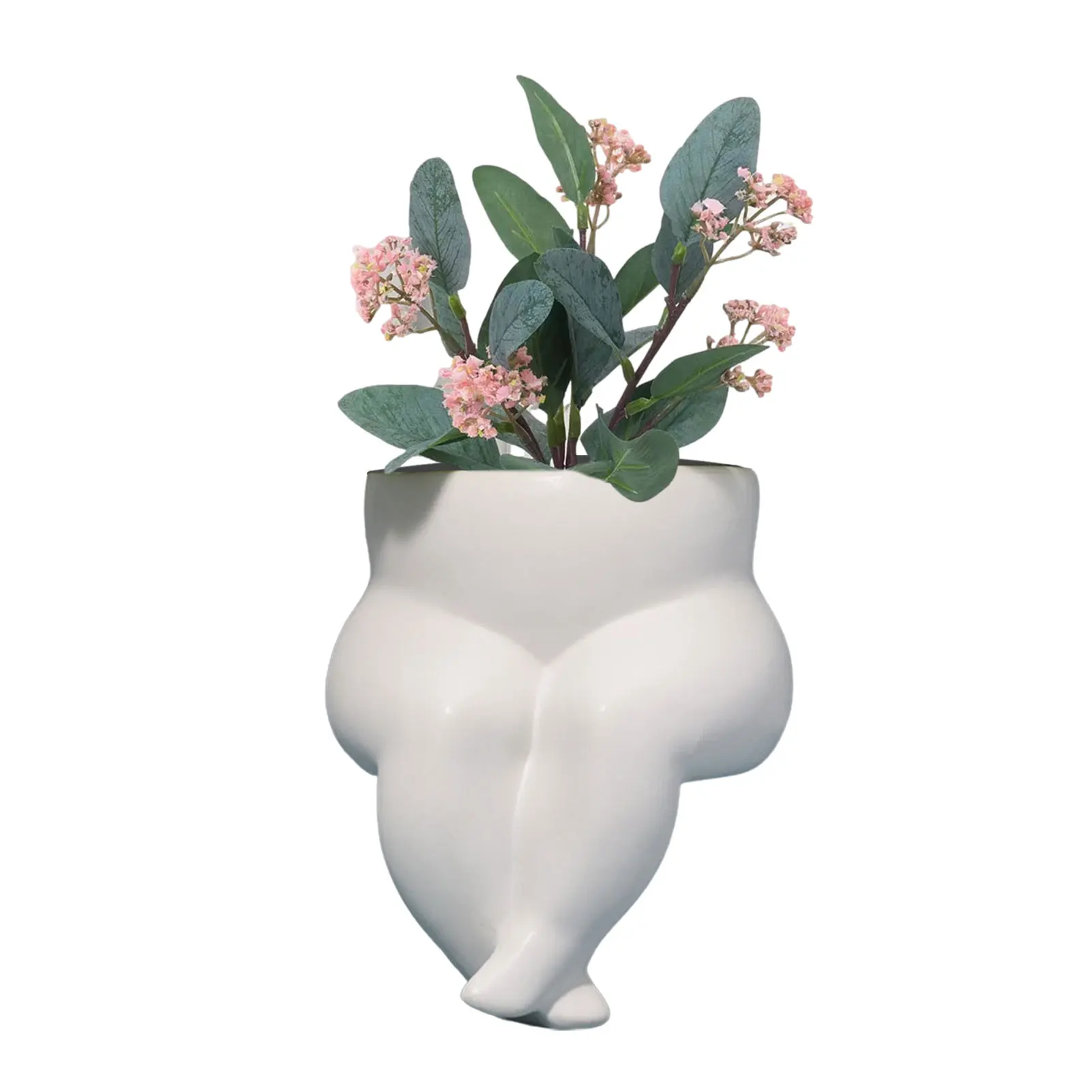 

Человеческие вазы для боди-арта, скандинавские блестящие белые керамические искусственные декоративные вазы для цветов для дома, офиса, на...