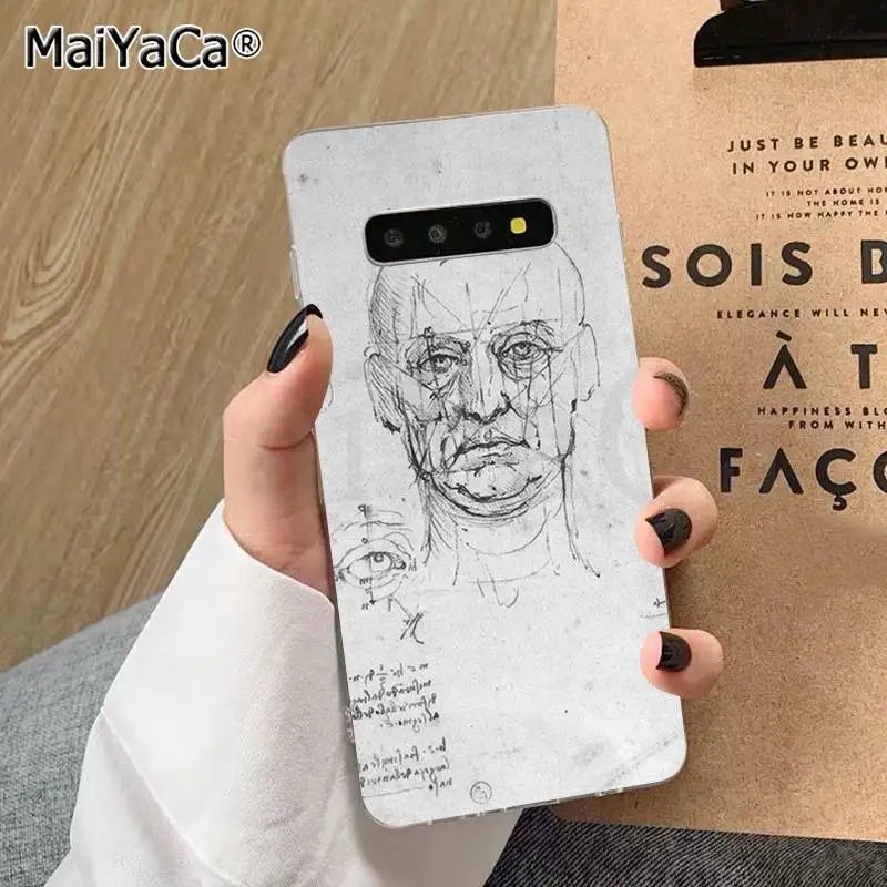 Чехол для телефона MaiYaCa leonardo da vinci с художественной росписью из ТПУ для samsung S10 E S9 plus S6 edge plus S7edge S8plus S10 plus S5 - Цвет: A15