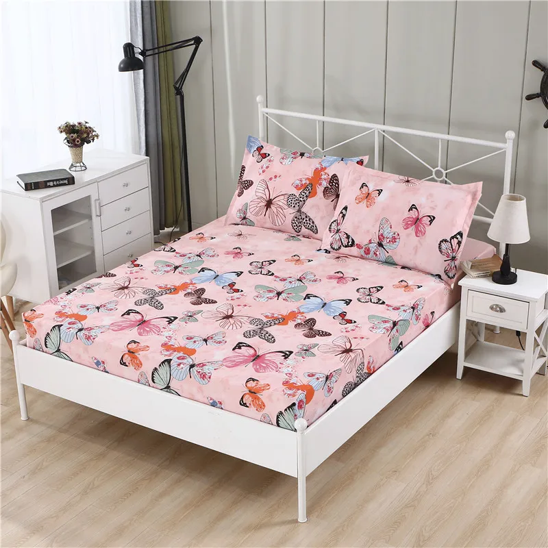 3 шт. 100% натяжная простыня из полиэстера комплект наволочки для матраса четыре