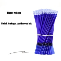 50pcsset erasable gel pen 0 5mm erasable pen refill rod blue black ink washable handle for school stationery office writing pen