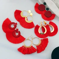 zwc bohemian vintage style tassel long drop earrings for women wedding party large drop earrings fashion 2020 woman jewelry