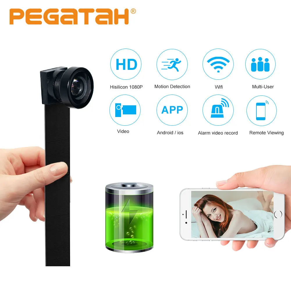 1080P Мини Wi fi камера DV видеокамера wifi P2P TF Запись видео Обнаружение дистанционное управление камера безопасности ночное видение - Цвет: W3-2.8