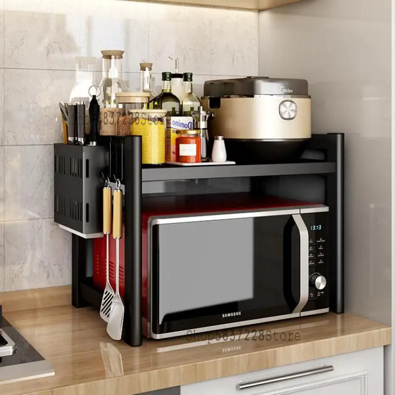 Кухонная стойка выдвижная для микроволновой печи бытовая многофункциональная